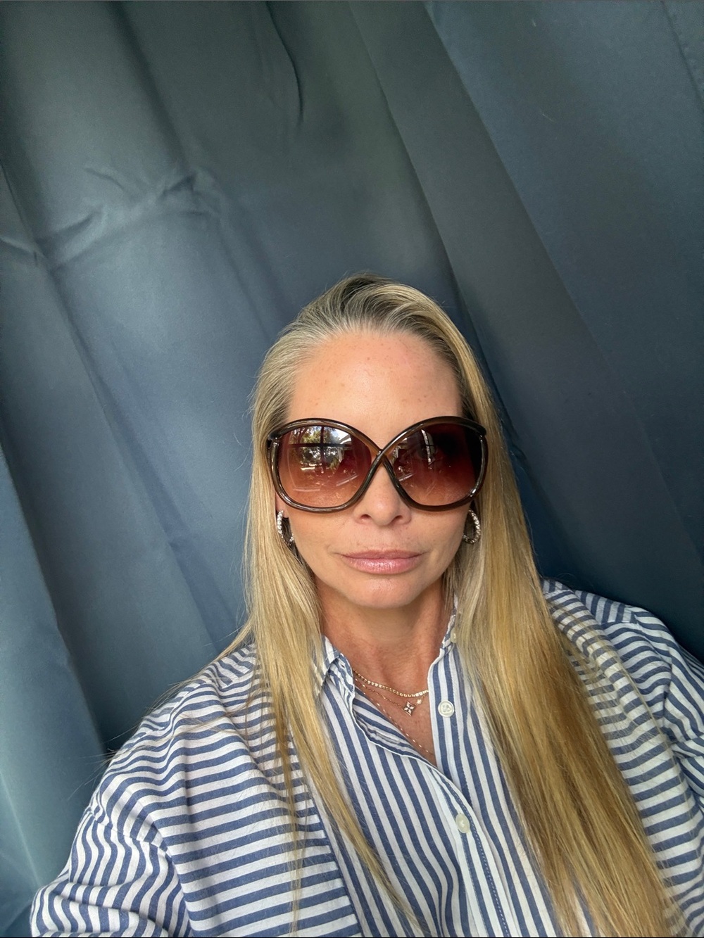 Tom Ford Brown Gradient Oversized Sunglasses - Picture 5 of 6